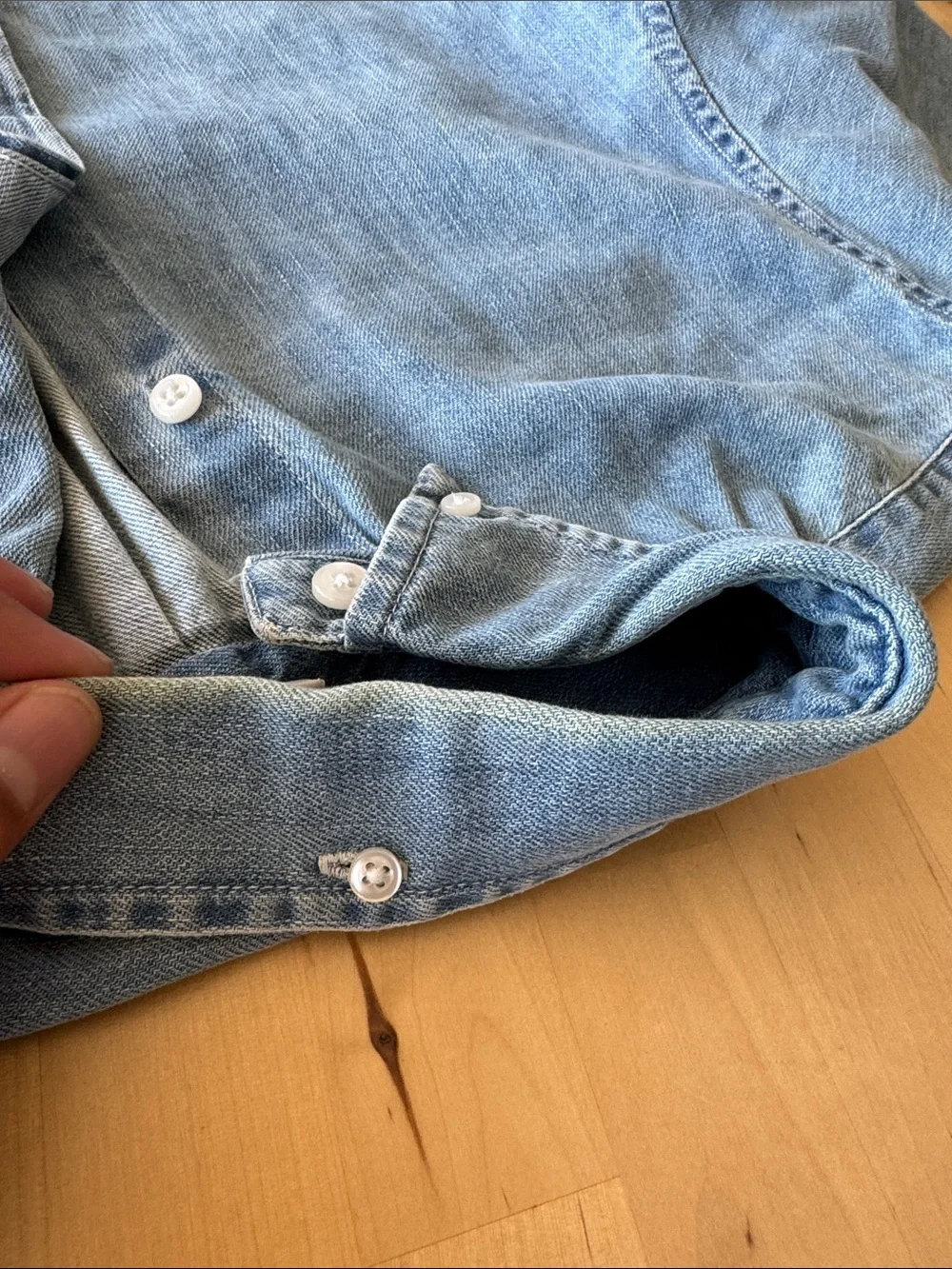 J. Crew Light Blue Denim Button-Down Shirt